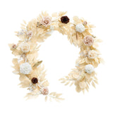 Maxbell Artificial Rose Vine Garland Elegant Fake Flower for Wedding Entryway Mantel