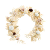Maxbell Artificial Rose Vine Garland Elegant Fake Flower for Wedding Entryway Mantel