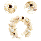Maxbell Artificial Rose Vine Garland Elegant Fake Flower for Wedding Entryway Mantel