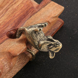 Maxbell Brass Rat Ornament Copper Mouse Statue Lifelike for Office Apartment Bedroom