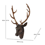 Maxbell Deer Head Wall Mount Decor Craft Wall Sculpture for Hotel Office Living Room
