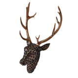 Maxbell Deer Head Wall Mount Decor Craft Wall Sculpture for Hotel Office Living Room