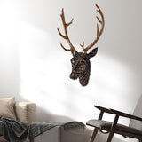 Maxbell Deer Head Wall Mount Decor Craft Wall Sculpture for Hotel Office Living Room
