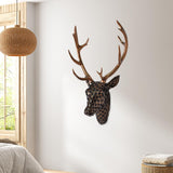 Maxbell Deer Head Wall Mount Decor Craft Wall Sculpture for Hotel Office Living Room