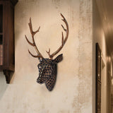 Maxbell Deer Head Wall Mount Decor Craft Wall Sculpture for Hotel Office Living Room