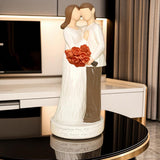 Maxbell Couple Statue Art Lovers Figurine for Anniversary Valentine's Day Decoration