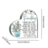 Maxbell Acrylic Plaque Heart Shaped Decorative Sign Transparent Appreciation Message