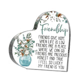 Maxbell Acrylic Plaque Heart Shaped Decorative Sign Transparent Appreciation Message
