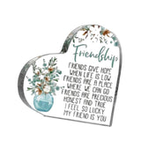 Maxbell Acrylic Plaque Heart Shaped Decorative Sign Transparent Appreciation Message