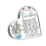 Maxbell Acrylic Plaque Heart Shaped Decorative Sign Transparent Appreciation Message
