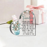 Maxbell Acrylic Plaque Heart Shaped Decorative Sign Transparent Appreciation Message