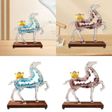 Maxbell Horse Statue Creative Resin Decorative Figurine for Shelf Entrance Fireplace Blue