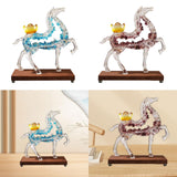 Maxbell Horse Statue Creative Resin Decorative Figurine for Shelf Entrance Fireplace Blue