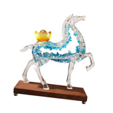 Maxbell Horse Statue Creative Resin Decorative Figurine for Shelf Entrance Fireplace Blue