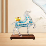 Maxbell Horse Statue Creative Resin Decorative Figurine for Shelf Entrance Fireplace Blue