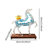 Maxbell Horse Statue Creative Resin Decorative Figurine for Shelf Entrance Fireplace Blue