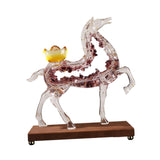 Maxbell Horse Statue Creative Resin Decorative Figurine for Shelf Entrance Fireplace Purple