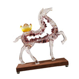 Maxbell Horse Statue Creative Resin Decorative Figurine for Shelf Entrance Fireplace Purple