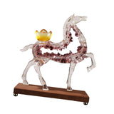 Maxbell Horse Statue Creative Resin Decorative Figurine for Shelf Entrance Fireplace Purple