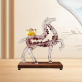 Maxbell Horse Statue Creative Resin Decorative Figurine for Shelf Entrance Fireplace Purple
