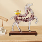 Maxbell Horse Statue Creative Resin Decorative Figurine for Shelf Entrance Fireplace Purple