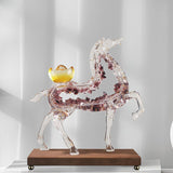 Maxbell Horse Statue Creative Resin Decorative Figurine for Shelf Entrance Fireplace Purple