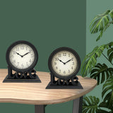 Maxbell Desk Clock European Style Classic Decorative Retro for Table Kitchen Bedside Style A