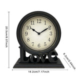 Maxbell Desk Clock European Style Classic Decorative Retro for Table Kitchen Bedside Style B