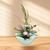 Maxbell Floral Holder Frog Container Flower Arrangement for Gift Counter Living Room Light Blue