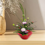 Maxbell Floral Holder Frog Container Flower Arrangement for Gift Counter Living Room Red