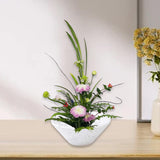 Maxbell Floral Holder Frog Container Flower Arrangement for Gift Counter Living Room White
