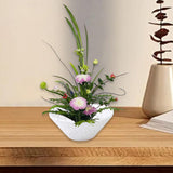 Maxbell Floral Holder Frog Container Flower Arrangement for Gift Counter Living Room White