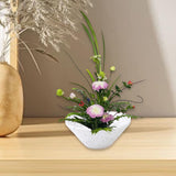 Maxbell Floral Holder Frog Container Flower Arrangement for Gift Counter Living Room White