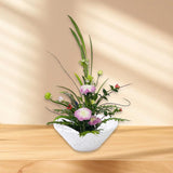 Maxbell Floral Holder Frog Container Flower Arrangement for Gift Counter Living Room White