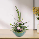 Maxbell Floral Holder Frog Container Flower Arrangement for Gift Counter Living Room Green