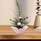 Maxbell Floral Holder Frog Container Flower Arrangement for Gift Counter Living Room Pink