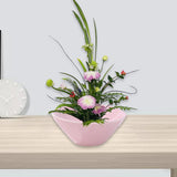 Maxbell Floral Holder Frog Container Flower Arrangement for Gift Counter Living Room Pink