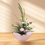 Maxbell Floral Holder Frog Container Flower Arrangement for Gift Counter Living Room Pink