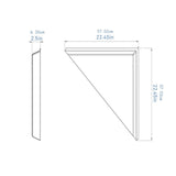 Maxbell 2Pcs Corner Air Diverter for 2 x 2Ft Ceiling Air Diffusers Sturdy for Home