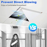 Maxbell 2Pcs Corner Air Diverter for 2 x 2Ft Ceiling Air Diffusers Sturdy for Home
