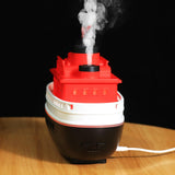 Maxbell Boat Model Essential Oil Diffuser Flame Air Humidifier for Hotel and Living Room