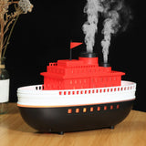Maxbell Boat Model Essential Oil Diffuser Flame Air Humidifier for Hotel and Living Room