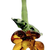Maxbell Mini Glass Flower Creative Floral Figurine for Women Girls Mother's Day Room Yellow