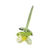 Maxbell Mini Glass Flower Creative Floral Figurine for Women Girls Mother's Day Room Green