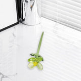 Maxbell Mini Glass Flower Creative Floral Figurine for Women Girls Mother's Day Room Green