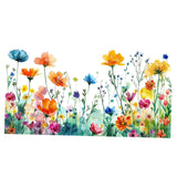 Maxbell Glass Sticker Multi-color Flower Window Cling for Restaurant Festival Office