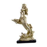 Maxbell Mermaid Statue Creative Delicate Tabletop Ornament for Office Bookshelf Home