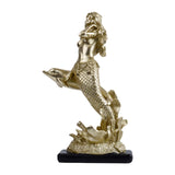 Maxbell Mermaid Statue Creative Delicate Tabletop Ornament for Office Bookshelf Home