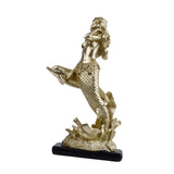 Maxbell Mermaid Statue Creative Delicate Tabletop Ornament for Office Bookshelf Home