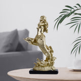 Maxbell Mermaid Statue Creative Delicate Tabletop Ornament for Office Bookshelf Home